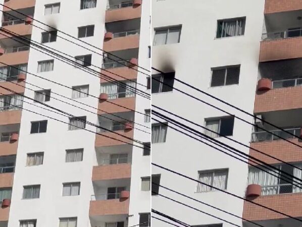 Apartamento fica destruído após incêndio em Salvador