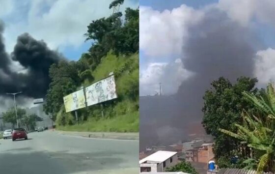 Galpão pega fogo no Retiro e deixa população assustada