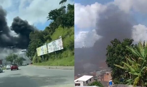 Galpão pega fogo no Retiro e deixa população assustada