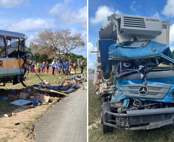 Entre Rios: Acidente entre caminhão e ônibus escolar deixa um morto e ...