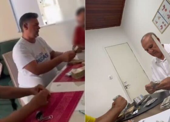 Candidato a prefeito de Serrinha é flagrado com ‘pilhas’ de dinheiro