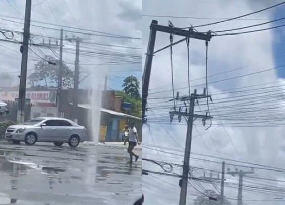 Tubulação ‘explode’ em Dias D’Ávila e deixa região sem água