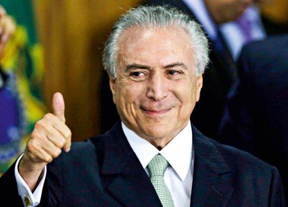 Presidente do MDB afirma apoio a Michel Temer para Presidência da República