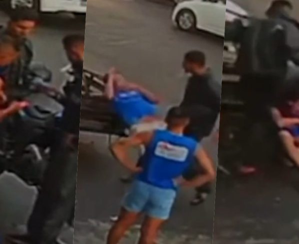 homens agredidos mototaxistas