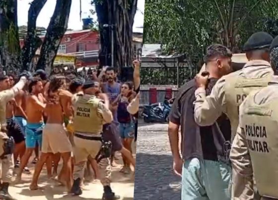 ato pro-palestina e grup de israelenses geram confusão em Itacaré