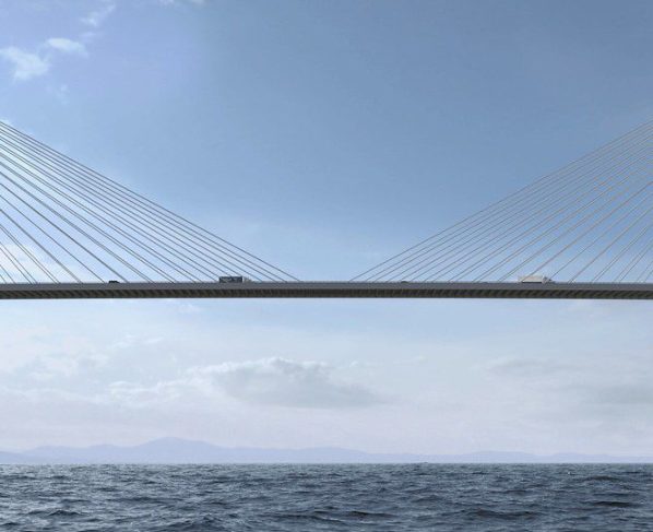 Projeção da futura ponte entre Salvador e a Ilha de Itaparica. Imagem: Divulgação
