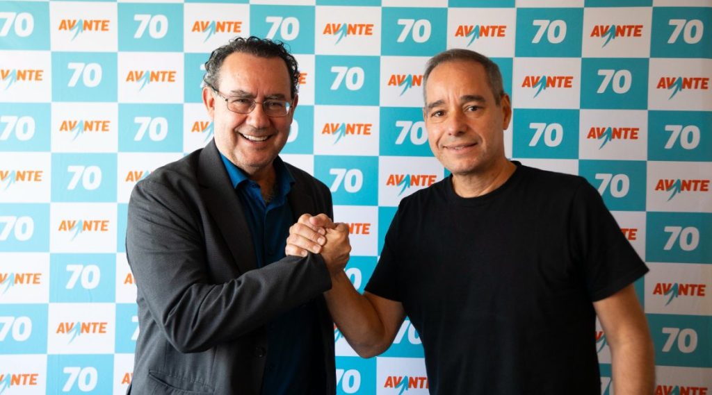 Augusto Cury e Luís Tibé, presidente nacional do Avante. Foto: Divulgação