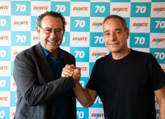 Augusto Cury e Luís Tibé, presidente nacional do Avante. Foto: Divulgação
