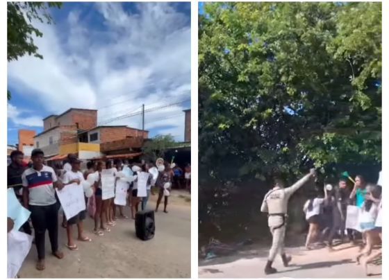 VÍDEO: Moradores protestam após morte de jovem no Porto de Sauípe, mas são dispersados pela polícia