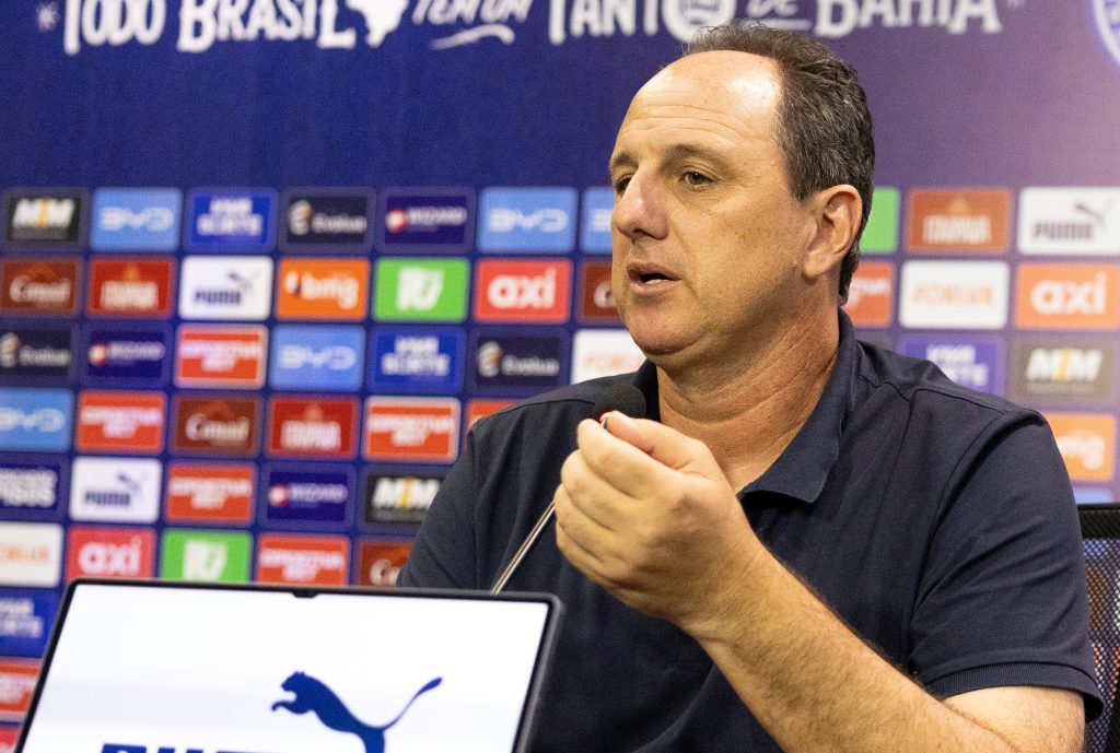 Técnico Rogério Ceni. Foto: Catarina Brandão/EC Bahia