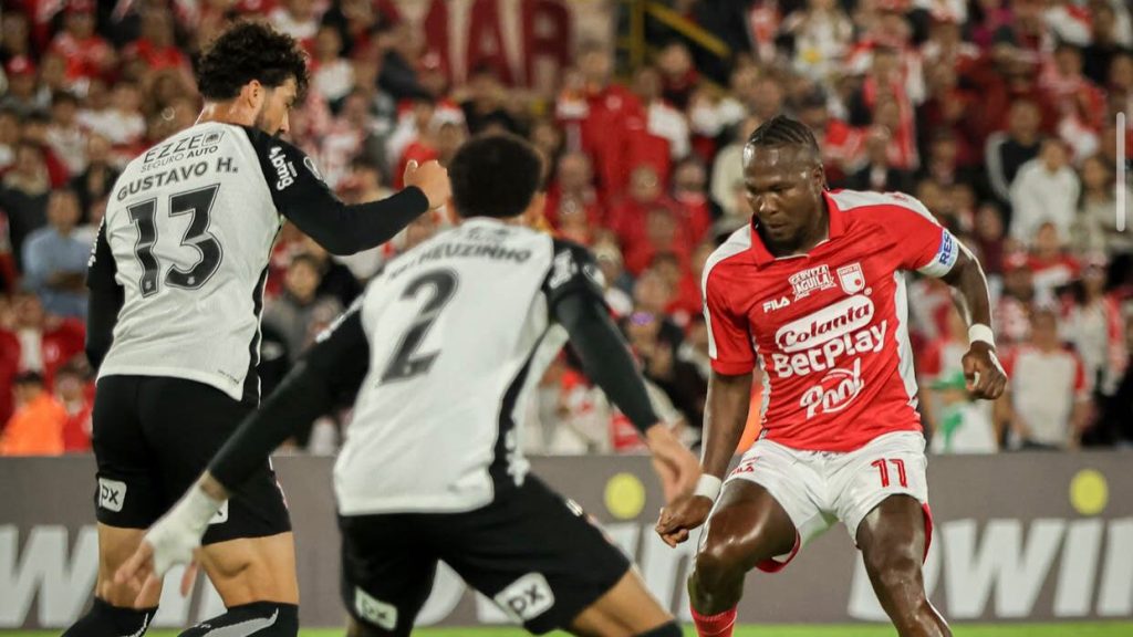 Hugo Rodallega em Santa Fé-COL 1x1 Corinthians - 4ª rodada da Libertadores 2026