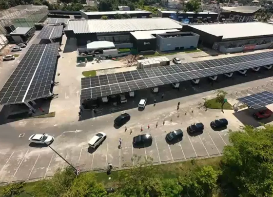 Estacionamento do Outlet Premium Salvador com 80 pontos de recarga. Foto: Divulgação