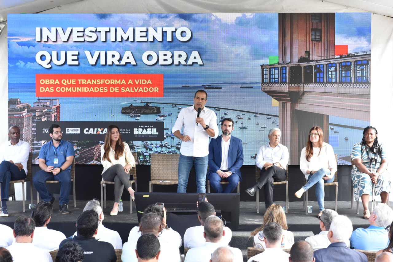 Prefeito Bruno Reis em agenda na comunidade Pé Preto. Foto: Valter Pontes/Secom PMS