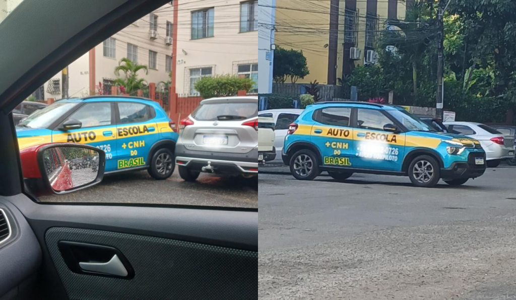 Moradores denunciam aulas de baliza entre carros no Stiep