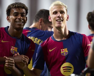 Inscrito horas antes, Dani Olmo marca, e Barcelona vira sobre